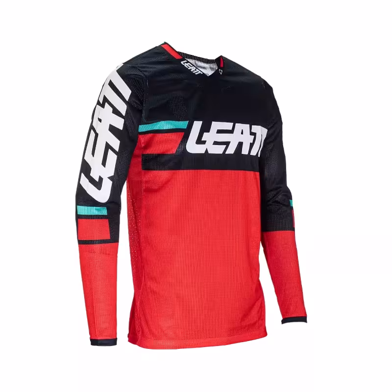 Джерси мужское Leatt Moto 4.5 X-Flow Jersey Red, полиэстер, красный, размер L