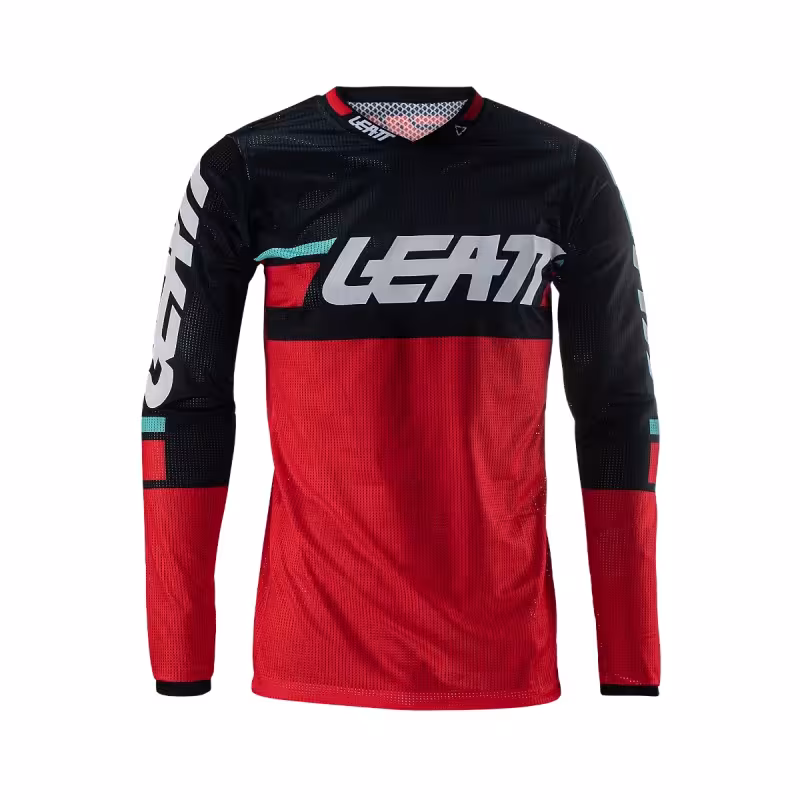 Джерси мужское Leatt Moto 4.5 X-Flow Jersey Red, полиэстер, красный, размер L