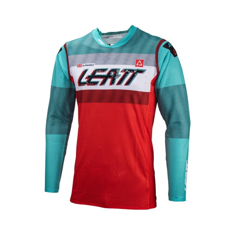 Джерси мужское Leatt Moto 5.5 UltraWeld Jersey Fuel, полиэстер, разноцветный, размер XL
