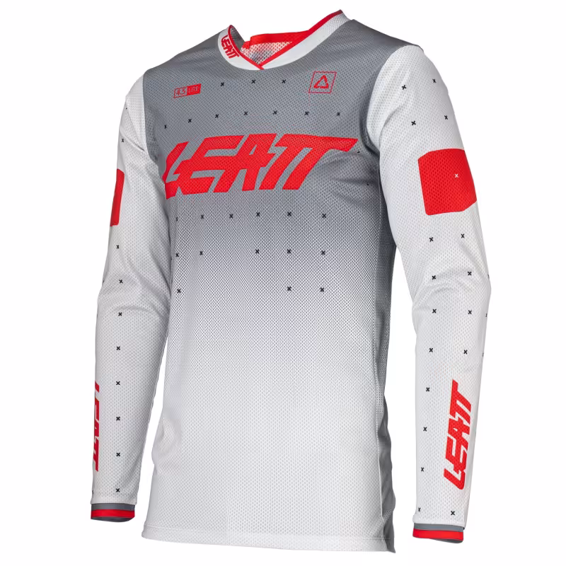 Джерси мужское Leatt Moto 4.5 Lite Jersey Forge, полиэстер, серый, размер XL (52)