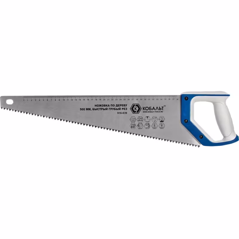 Ножовка по дереву Кобальт 916-639, 500 мм, 3.5 TPI