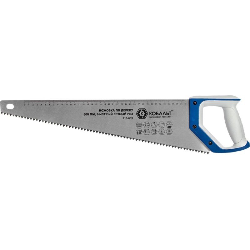 Ножовка по дереву Кобальт 916-639, 500 мм, 3.5 TPI