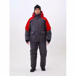 Костюм-поплавок мужской Triton Gear Skif (Скиф) -40 ПК 2024, ткань Таслан, серый/красный, размер 48-50 (M), 170-176 см