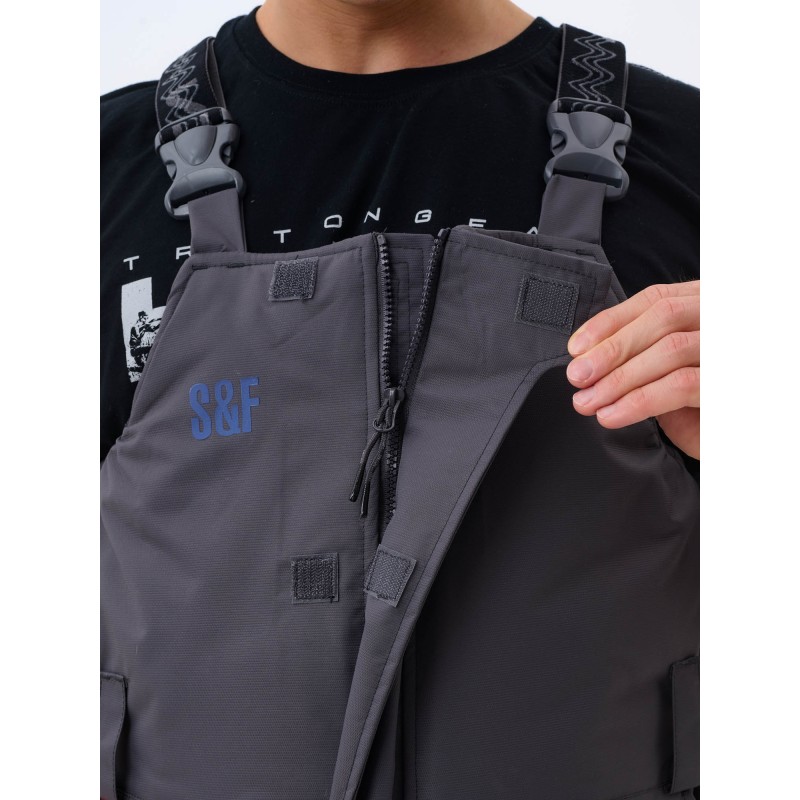 Костюм-поплавок мужской Triton Gear Skif (Скиф) -40 ПК 2024, ткань Таслан, серый/красный, размер 48-50 (M), 182-188 см