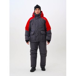 Костюм-поплавок мужской Triton Gear Skif (Скиф) -40 ПК 2024, ткань Таслан, серый/красный, размер 52-54 (L), 182-188 см