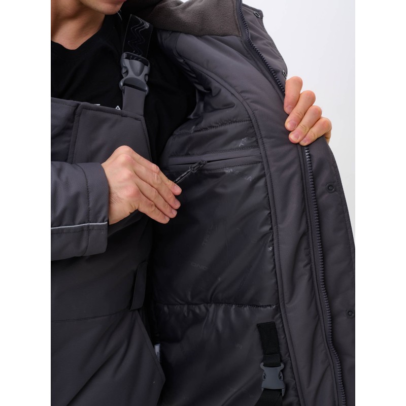 Костюм-поплавок мужской Triton Gear Skif (Скиф) -40 ПК 2024, ткань Таслан, серый/красный, размер 52-54 (L), 182-188 см