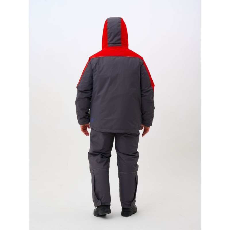 Костюм-поплавок мужской Triton Gear Skif (Скиф) -40 ПК 2024, ткань Таслан, серый/красный, размер 52-54 (L), 182-188 см