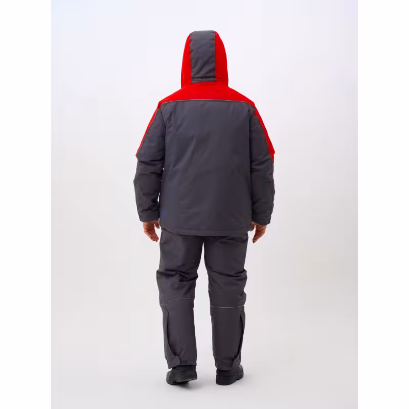 Костюм-поплавок мужской Triton Gear Skif (Скиф) -40 ПК 2024, ткань Таслан, серый/красный, размер 56-58 (XXL), 170-176 см