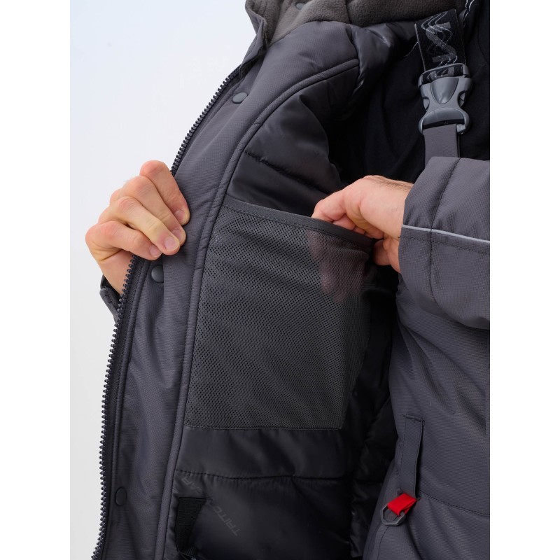 Костюм-поплавок мужской Triton Gear Skif (Скиф) -40 ПК 2024, ткань Таслан, серый/красный, размер 60-62 (XXXL), 182-188 см