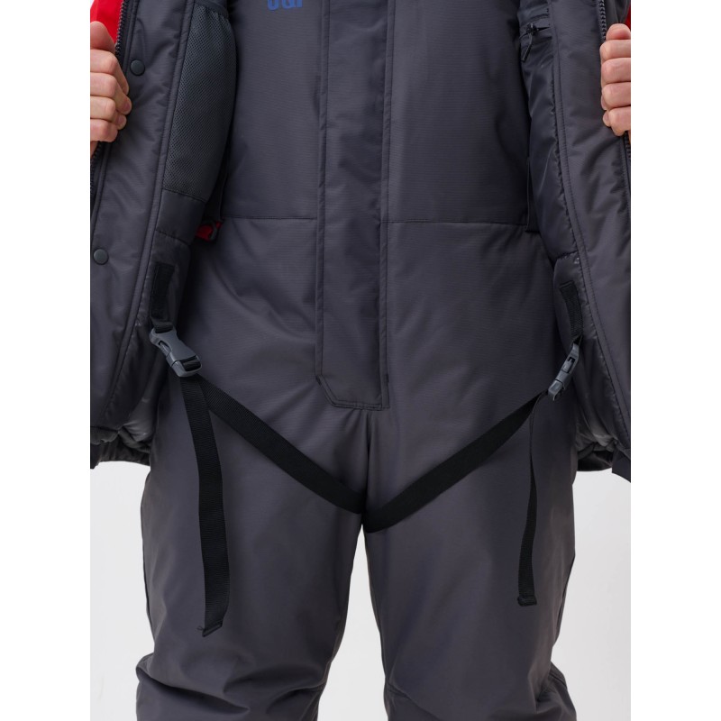 Костюм-поплавок мужской Triton Gear Skif (Скиф) -40 ПК 2024, ткань Таслан, серый/красный, размер 60-62 (XXXL), 182-188 см