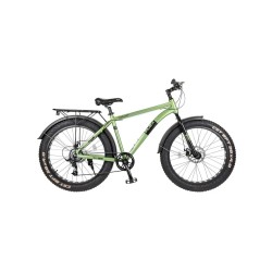 Велосипед Tech Team Flex disc, Fat Bike 26, 8 скоростей, рост 19, зеленый