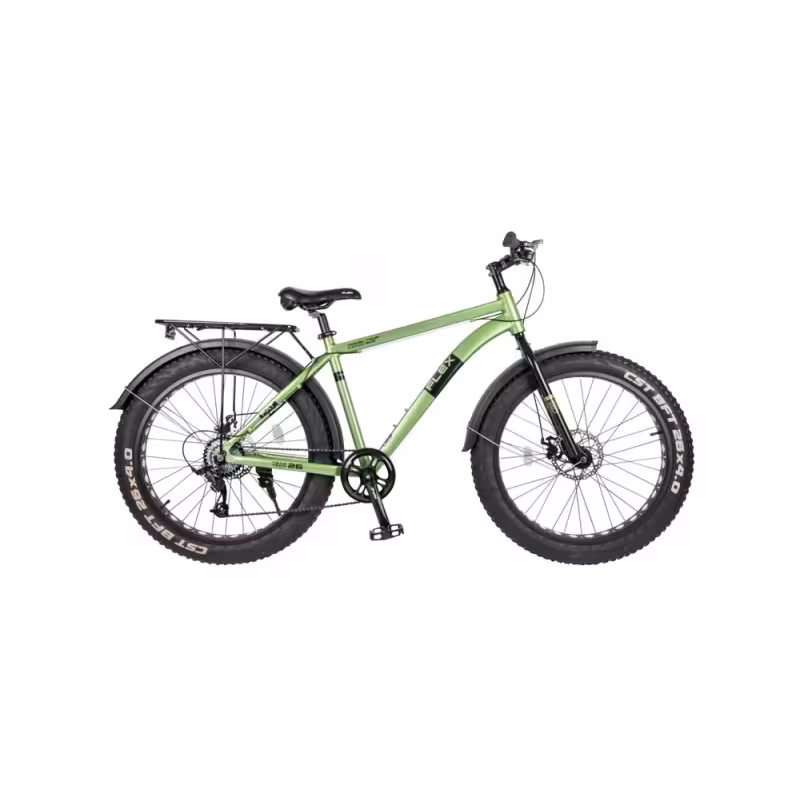Велосипед Tech Team Flex disc, Fat Bike 26, 8 скоростей, рост 19, зеленый