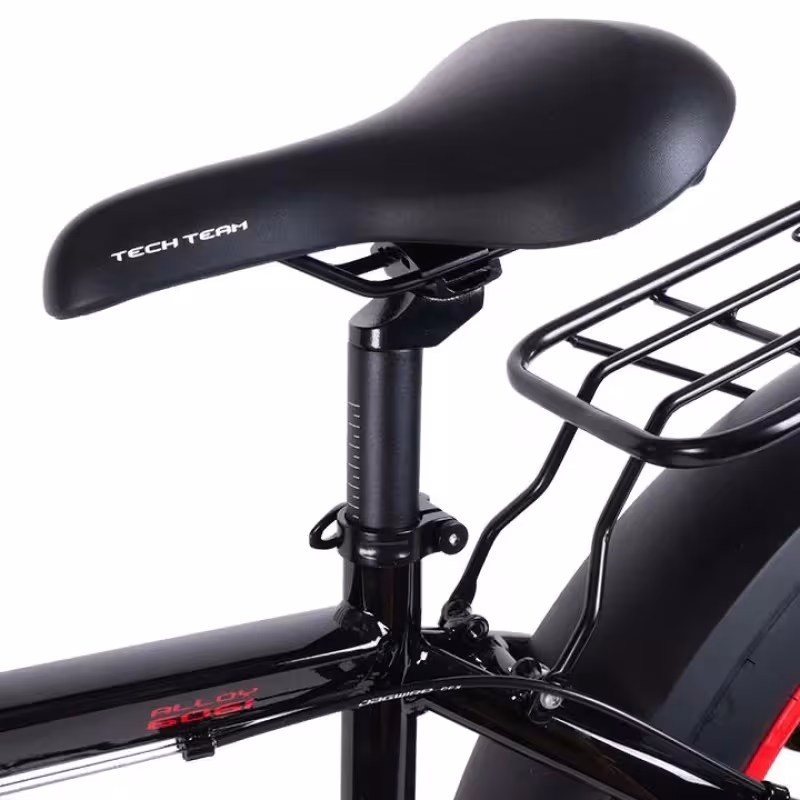 Велосипед Tech Team Flex disc, Fat Bike 26, 8 скоростей, рост 19, черный/красный