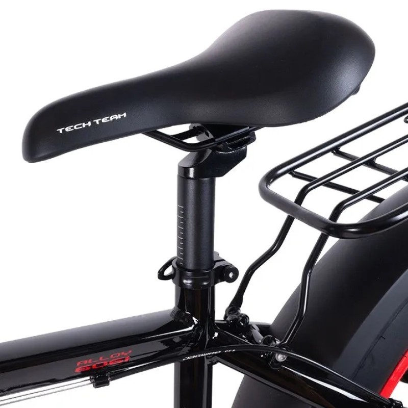 Велосипед Tech Team Flex disc, Fat Bike 26, 8 скоростей, рост 19, черный/красный
