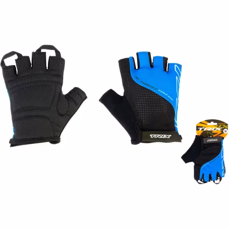 Велоперчатки Trix Nw, черный/синий, размер XL
