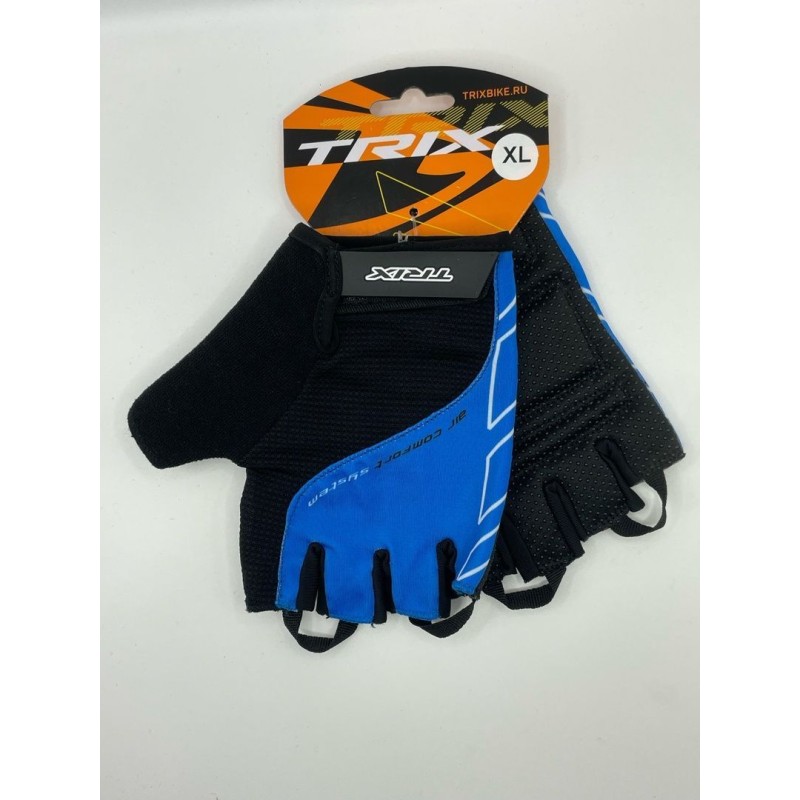 Велоперчатки Trix Nw, черный/синий, размер XL