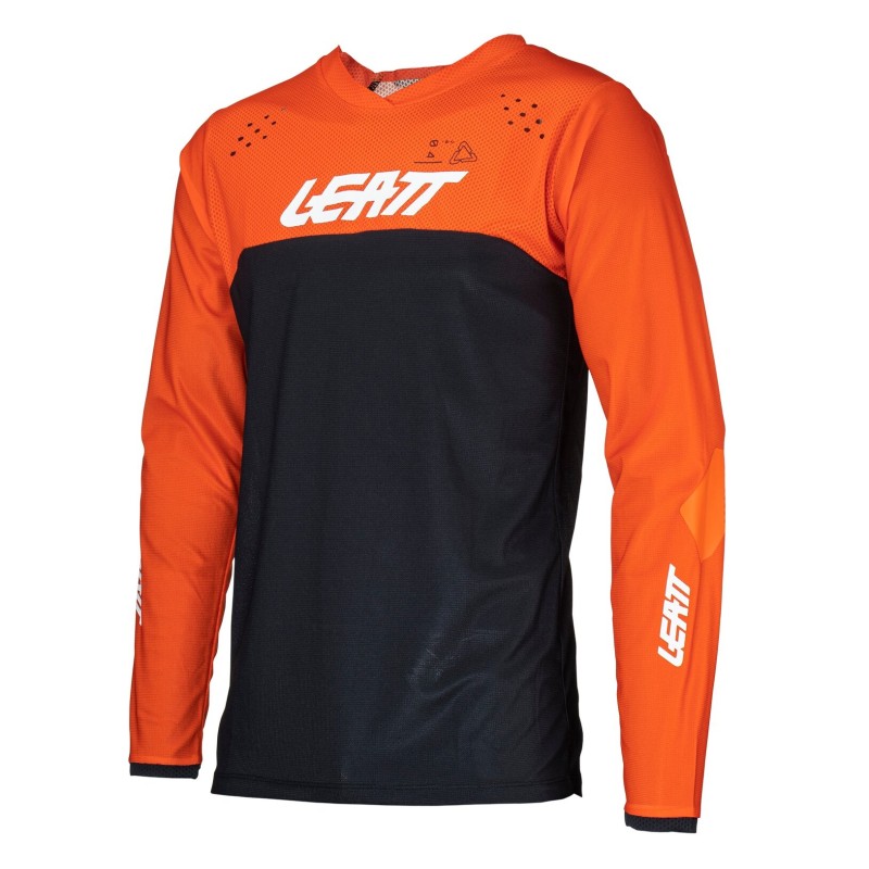 Джерси мужское Leatt Moto 4.5 Enduro Jersey Forge, полиэстер, черный/оранжевый, размер XL