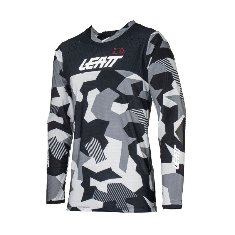 Джерси мужское Leatt Moto 4.5 Enduro Jersey Forge, полиэстер,серый камуфляж, размер XL