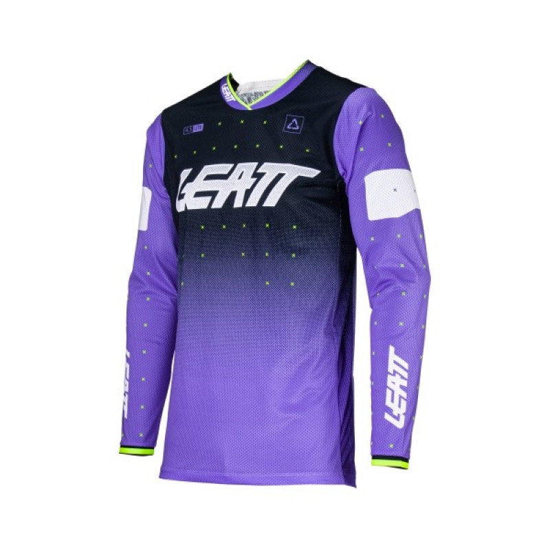 Джерси мужское Leatt Moto 4.5 Lite Jersey UV, полиэстер, фиолетовый, размер XL (52)