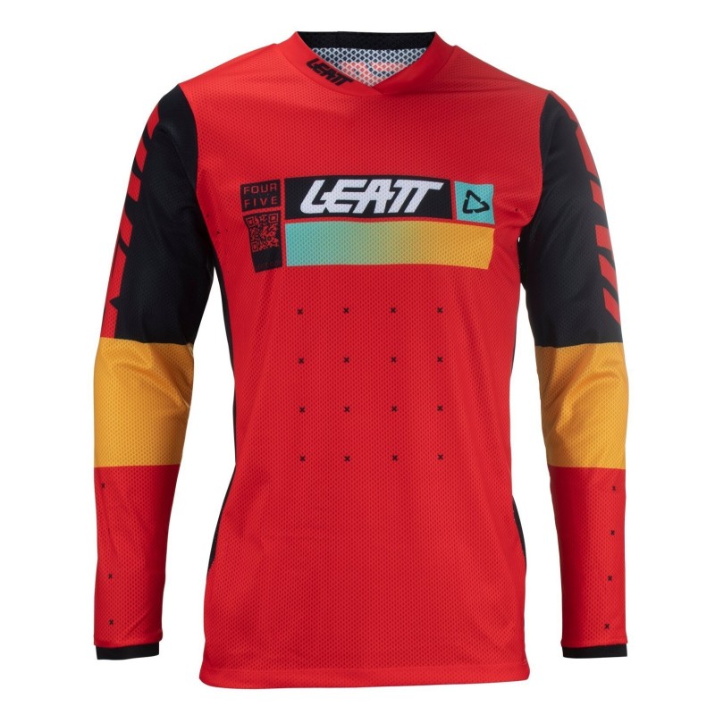 Джерси мужское Leatt Moto 4.5 Lite Jersey Red, полиэстер, красный, размер XL (52)
