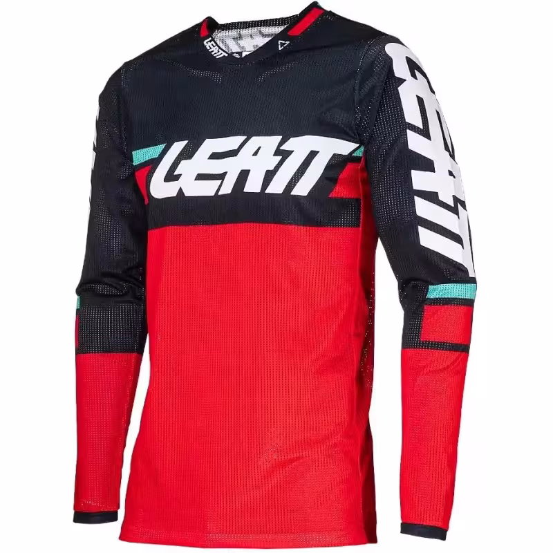 Джерси мужское Leatt Moto 4.5 X-Flow Jersey Red, полиэстер, красный, размер XL