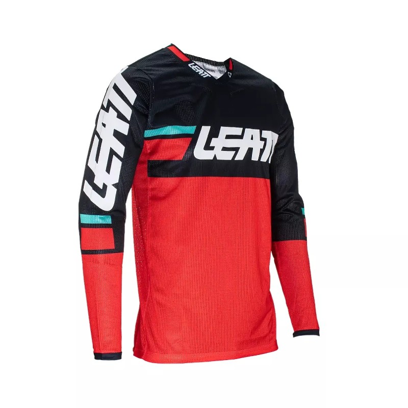 Джерси мужское Leatt Moto 4.5 X-Flow Jersey Red, полиэстер, красный, размер XL