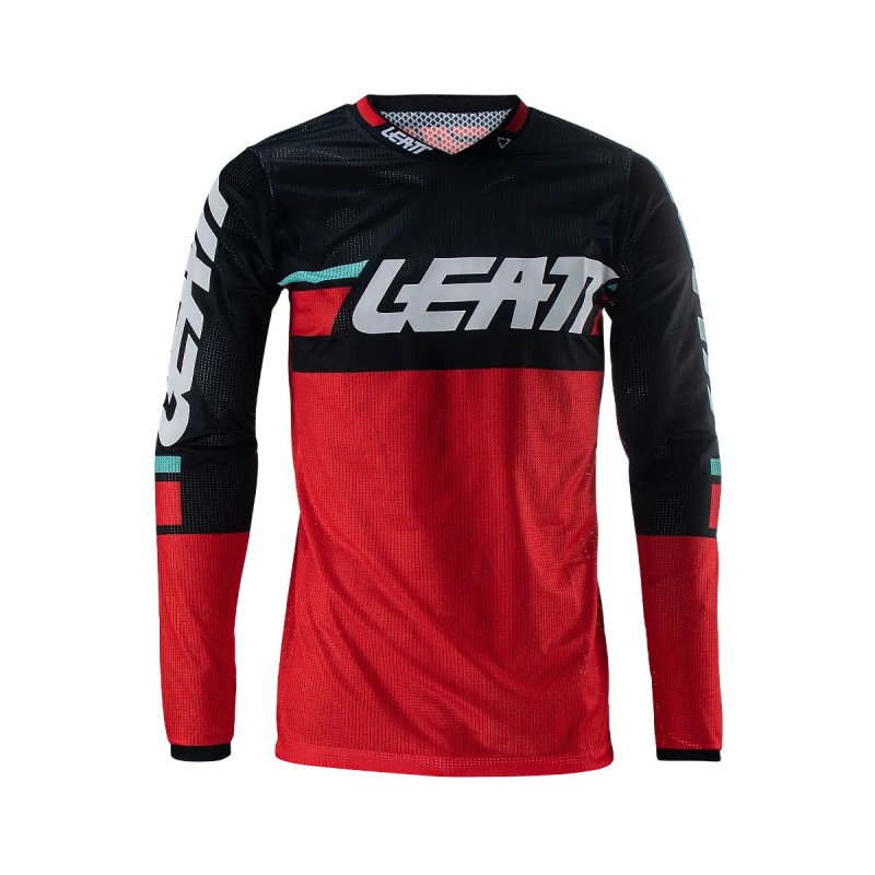 Джерси мужское Leatt Moto 4.5 X-Flow Jersey Red, полиэстер, красный, размер XL