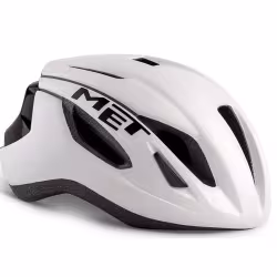 Велошлем Met Strale белый/черный, размер M