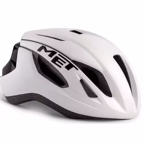 Велошлем Met Strale белый/черный, размер M