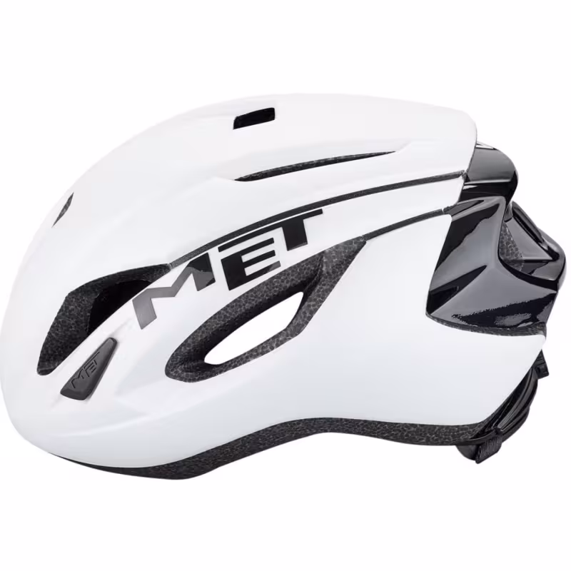 Велошлем Met Strale белый/черный, размер M