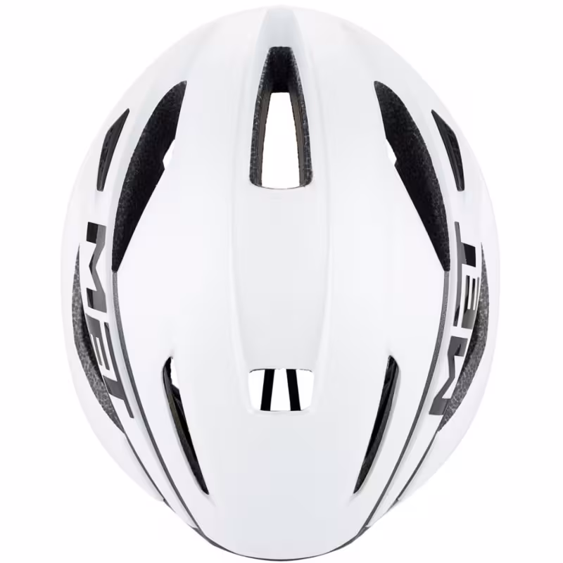 Велошлем Met Strale белый/черный, размер M