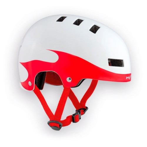 Велошлем Met Yo-Yo, белый/красный, размер M