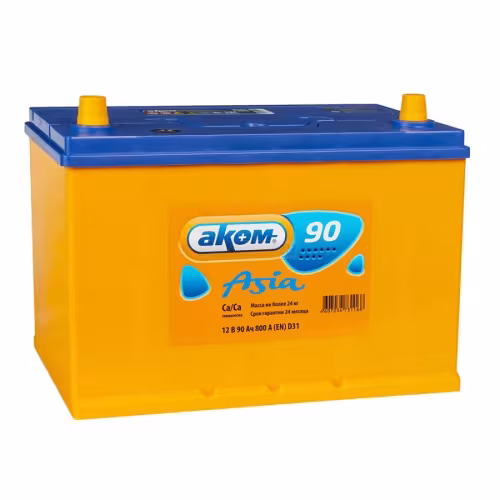 Аккумулятор Аком Asia 90Ah L+, 12V