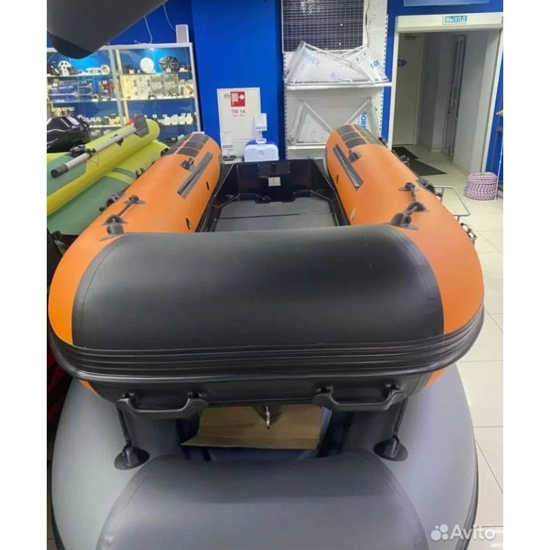 Лодка моторная РИБ Навигатор 380R GT, оранжевый