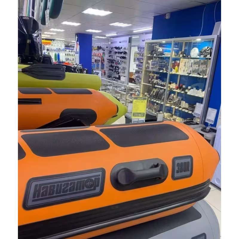 Лодка моторная РИБ Навигатор 380R GT, оранжевый