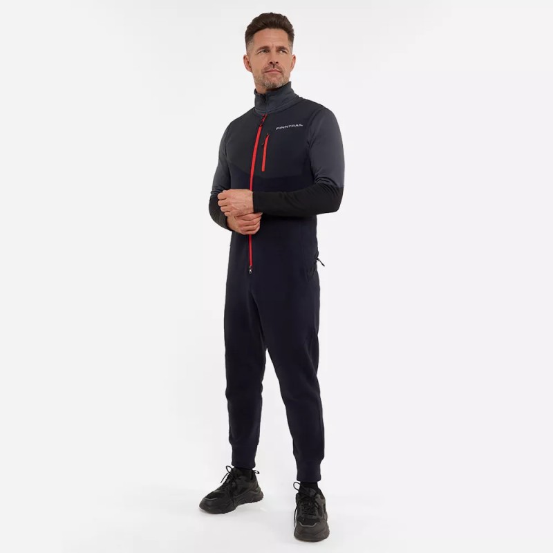 Термокомбинезон мужской Finntrail Polar 1395, флис, черный, размер XXXL