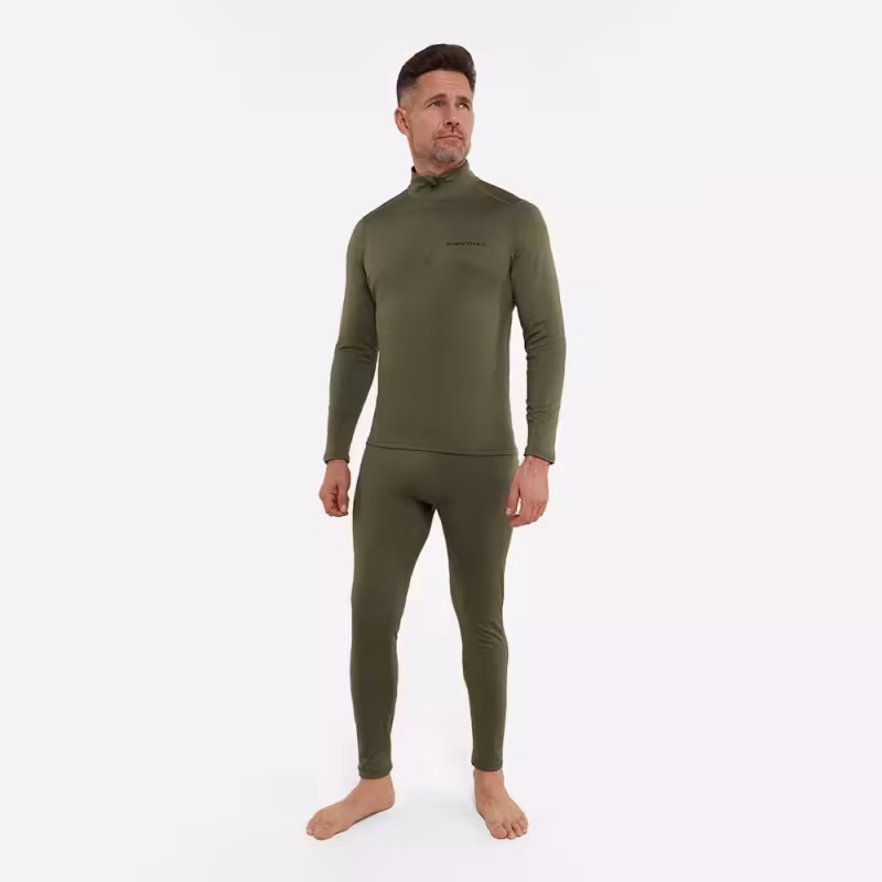Комплект термобелья мужской Finntrail Thermo Zip 6306 Khaki, полиэстер, хаки, размер S