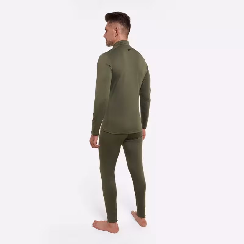 Комплект термобелья мужской Finntrail Thermo Zip 6306 Khaki, полиэстер, хаки, размер L
