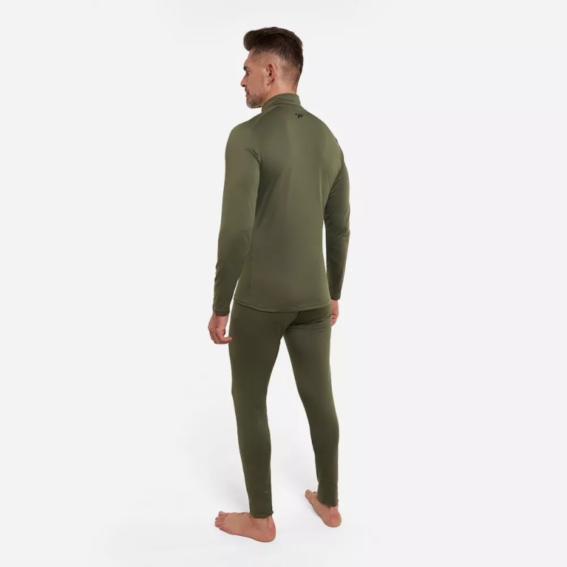 Комплект термобелья мужской Finntrail Thermo Zip 6306 Khaki, полиэстер, хаки, размер XXL