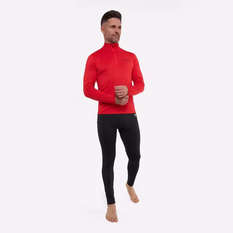 Комплект термобелья мужской Finntrail Thermo Zip 6306 Red, полиэстер, красный/черный, размер S