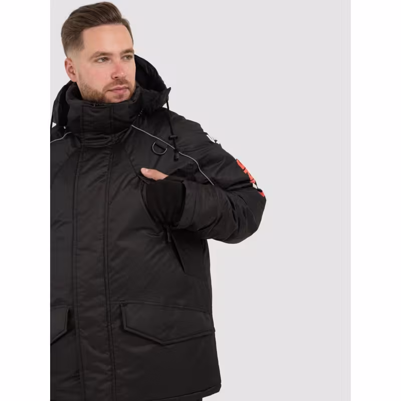 Костюм-поплавок мужской OneRus Фишер -45, таслан, черный, размер 52-54, 170-176 см