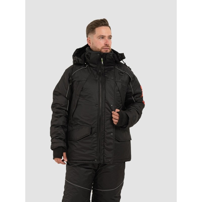 Костюм-поплавок мужской OneRus Фишер -45, таслан, черный, размер 52-54, 182-188 см