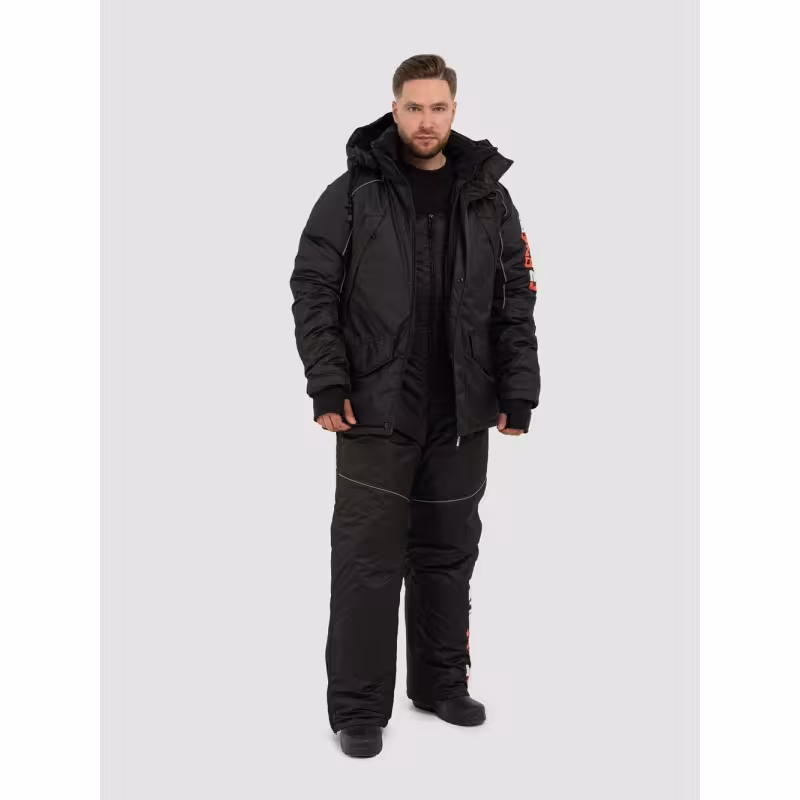 Костюм-поплавок мужской OneRus Фишер -45, таслан, черный, размер 52-54, 182-188 см