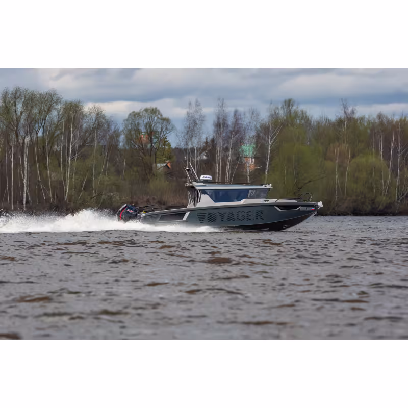 Лодка алюминиевая VBoats Voyager 850 Cabin (85C 01 I524)