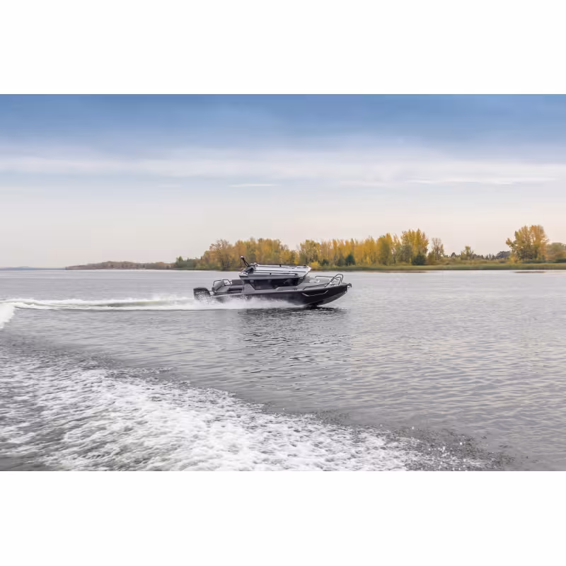 Лодка алюминиевая VBoats Voyager 850 Cabin (85C 01 I524)