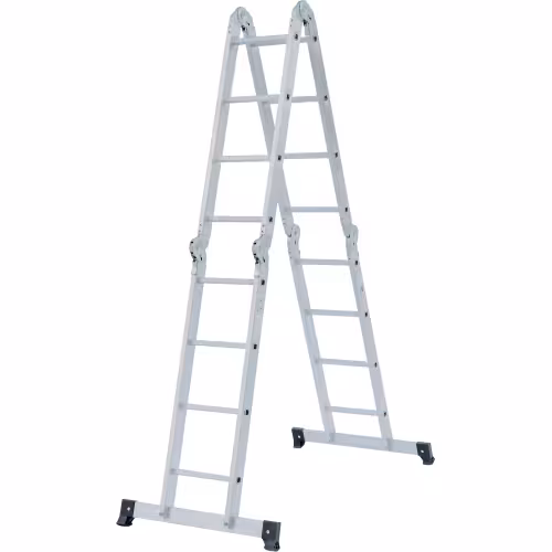 Лестница Новая Высота NV 1320 четырехсекционная алюминиевая, 5.07 м, 4х4 ступеней