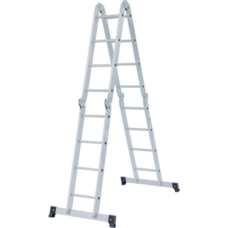 Лестница Новая Высота NV 1320 четырехсекционная алюминиевая, 5.07 м, 4х4 ступеней