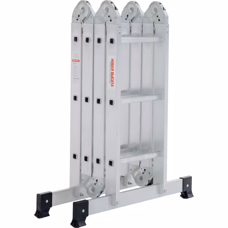 Лестница Новая Высота NV 1320403 четырехсекционная алюминиевая, 4.16 м, 4х3 ступеней