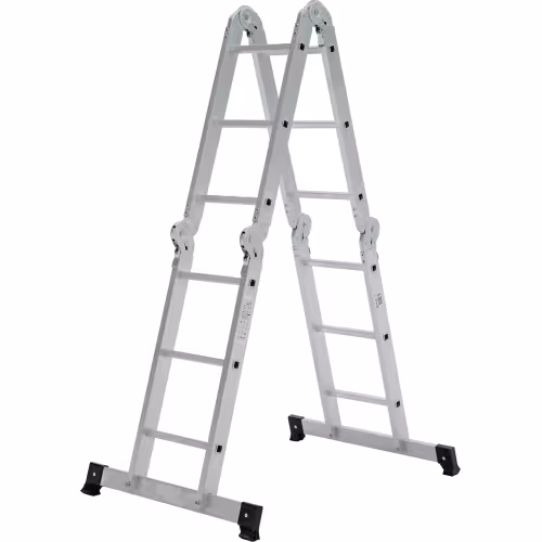 Лестница Новая Высота NV 1320403 четырехсекционная алюминиевая, 4.16 м, 4х3 ступеней