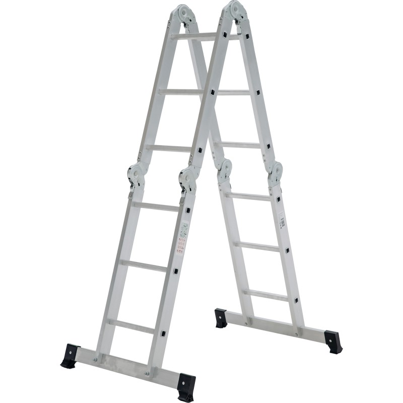 Лестница Новая Высота NV 1320403 четырехсекционная алюминиевая, 4.16 м, 4х3 ступеней